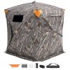 Hunting Blind, 270Â° See Through Ground Blind, 2-3 Person Pop Up Deer Blind for Hunting with Carrying Bag, Portable Resilient Hunting Tent