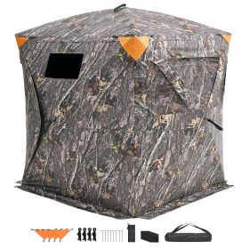 Hunting Blind, 270Â° See Through Ground Blind, 2-3 Person Pop Up Deer Blind for Hunting with Carrying Bag, Portable Resilient Hunting Tent