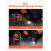 MIG Welder, 130A Synergic Mig Welding Machine, 2-in-1 Gas MIG/Gasless Flux Core MIG Multi-Process Welder Machine