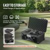 Weatherproof Hard Case, Heavy Duty Protective Dry Box Case with Pre-cut Foam, Wheels & Retractable Pull Handles for Travel, Hunt, Military, Tactical