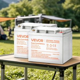 2 Pack 12V 35Ah Deep Cycle Battery Sealed AGM Rechargeable Lead Acid Battery (Option: Grey)