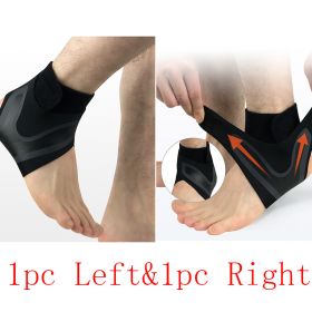 Ankle Support Brace Safety Running Basketball Sports Ankle Sleeves (Option: Black S-Set-Left Right)