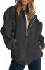 Women's Cute Hoodies Teen Girl Fall Jacket Oversized Sweatshirts Casual Drawstring Clothes Zip Up Y2K Hoodie with Pocket