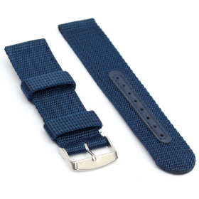 18mm 20mm 22mm 24mm Military Canvas Nylon Wrist Watch Band Strap Bracelet Sport (Strap Color: Blue, Strap Width: 22 mm)