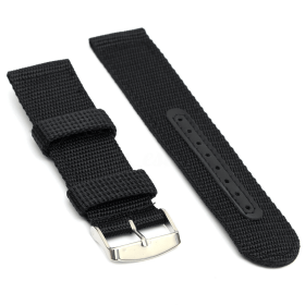 18mm 20mm 22mm 24mm Military Canvas Nylon Wrist Watch Band Strap Bracelet Sport (Strap Color: Black, Strap Width: 24 mm)