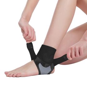 1 universal adjustable ankle brace - super breathable and silicone reinforced support - Durable neoprene foot covers for both men and women - customiz (Color: Black)