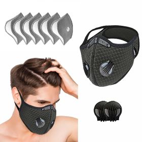 Reusable Half Face Cover Mask Respirator Anti Pollution Facepiece Sports Masks (Quantity: 1 set)