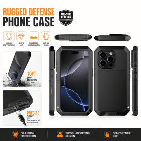 Rugged Shockproof Phone Case for iPhone 11/12/13/14/15/16 Plus - Military Grade 10FT Drop Protection Heavy Duty Full-Body Protective Cover with Raised (Style: iPhone 15PROMAX-2)