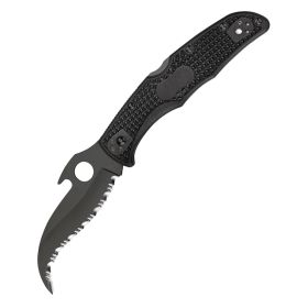 Multi-Purpose Pocket Knife, Serrated Blade & Bottle Opener, Lightweight for Camping Hiking (Color: Black)
