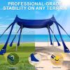 Beach Tent Sun Shelter UPF 50+,10x10 FT Beach Canopy Tent Sun Shade,Pop Up Beach Canopy with 8 Sandbags, Outdoor Beach Shade for Camping Trips