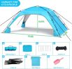 Beach Tent Sun Shelter UPF 50+,10x10 FT Beach Canopy Tent Sun Shade,Pop Up Beach Canopy with 8 Sandbags, Outdoor Beach Shade for Camping Trips