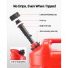 Fuel Container, 5 Gallon, Gas Tank with Spout & Clear Scale, 15 L/min Max Flow Rate, Secure & Leak-proof