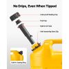 Fuel Container, 5 Gallon, Gas Tank with Spout & Clear Scale, 15 L/min Max Flow Rate, Secure & Leak-proof