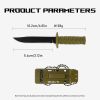 Mini Fixed Blade Knife, Military-Inspired EDC Tool with Non-Slip Handle, Portable Pendant Design
